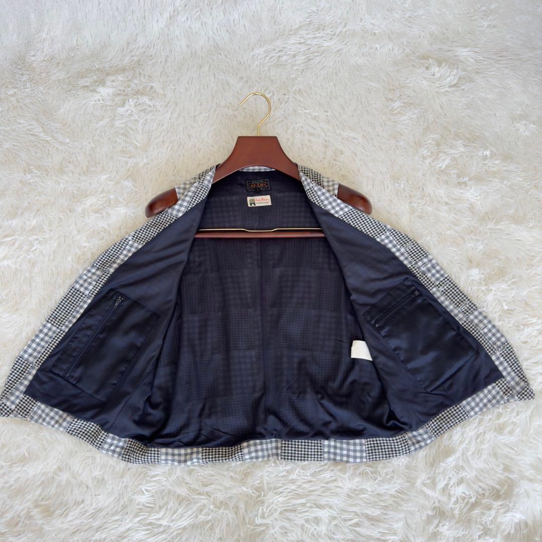 BEAMS PLUS✨India Madras ジャケット×ベスト　パッチワーク