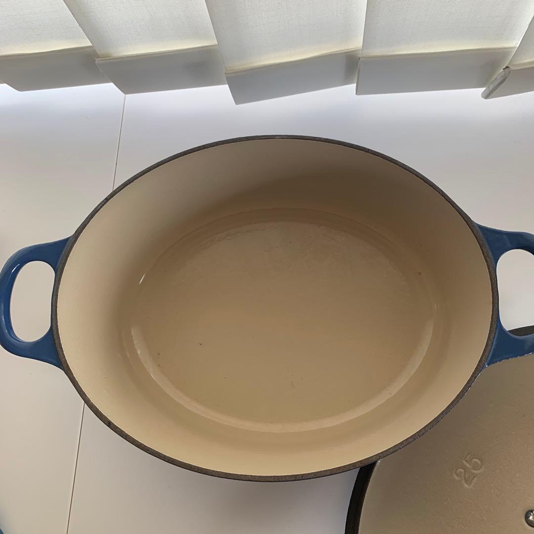 専用　LE CREUSET 両手鍋 25cm ブルー