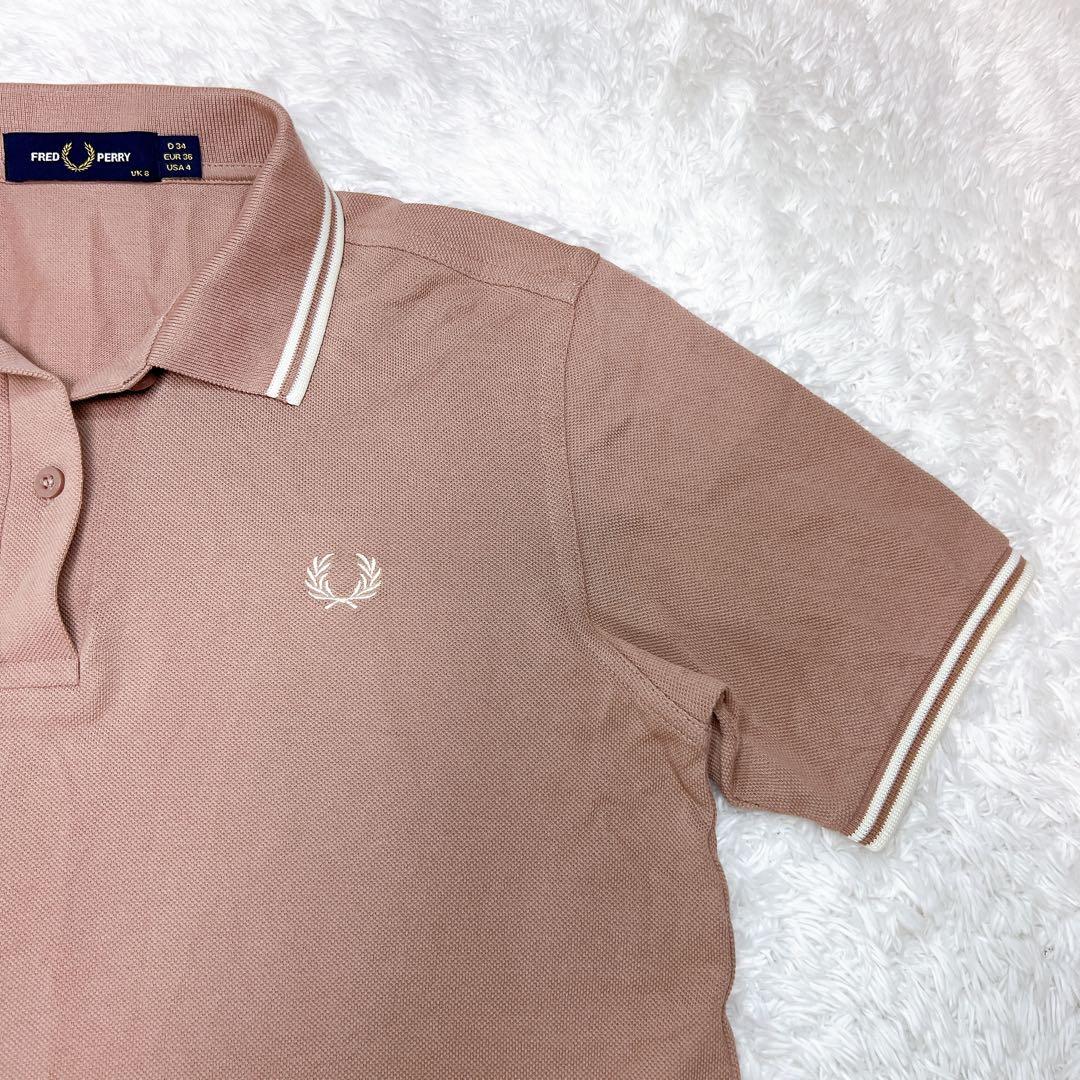 FRED PERRY ダークピンク ポロシャツ UK8