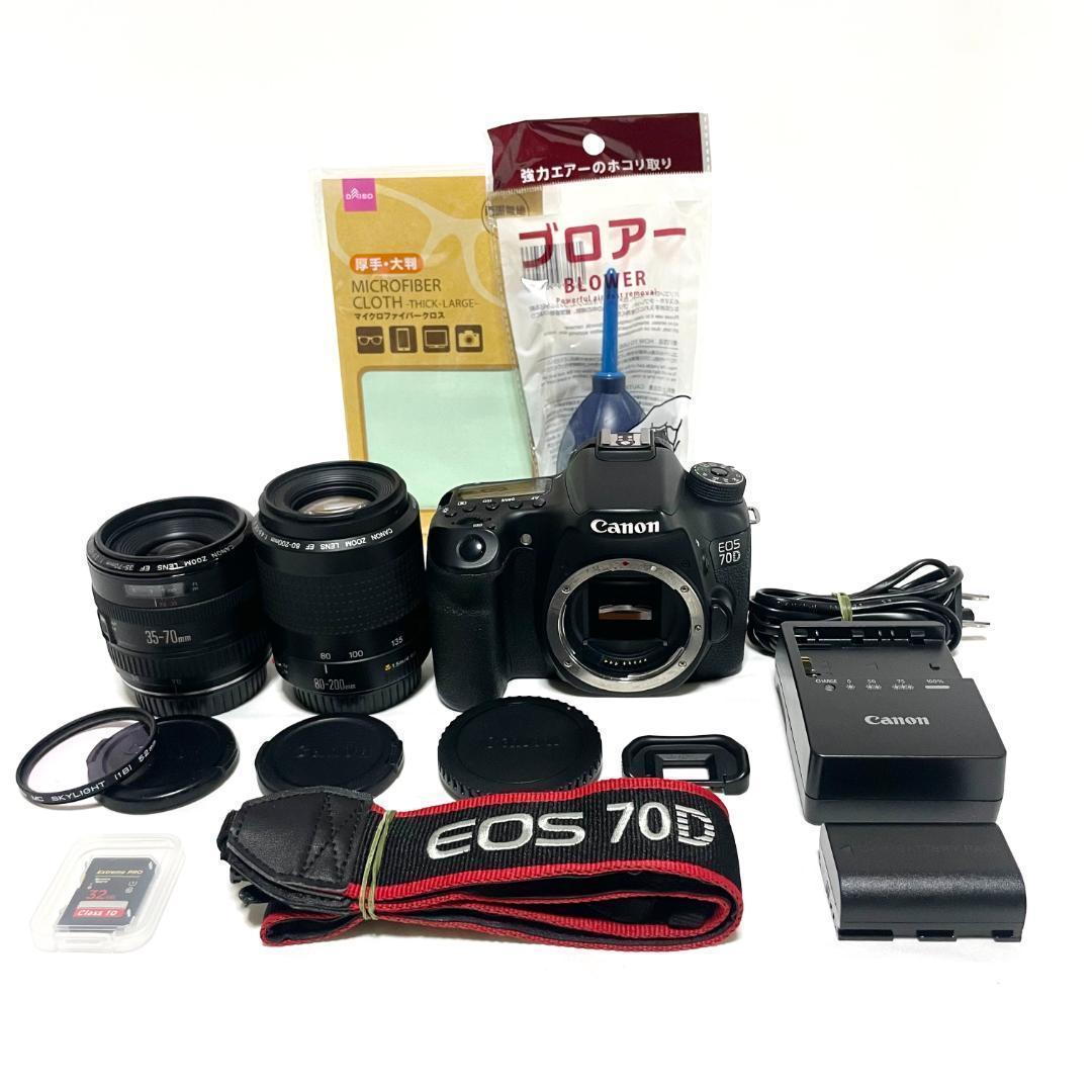 即戦力❣️ Canon EOS 70D ダブルズームレンズセット 遠近OK
