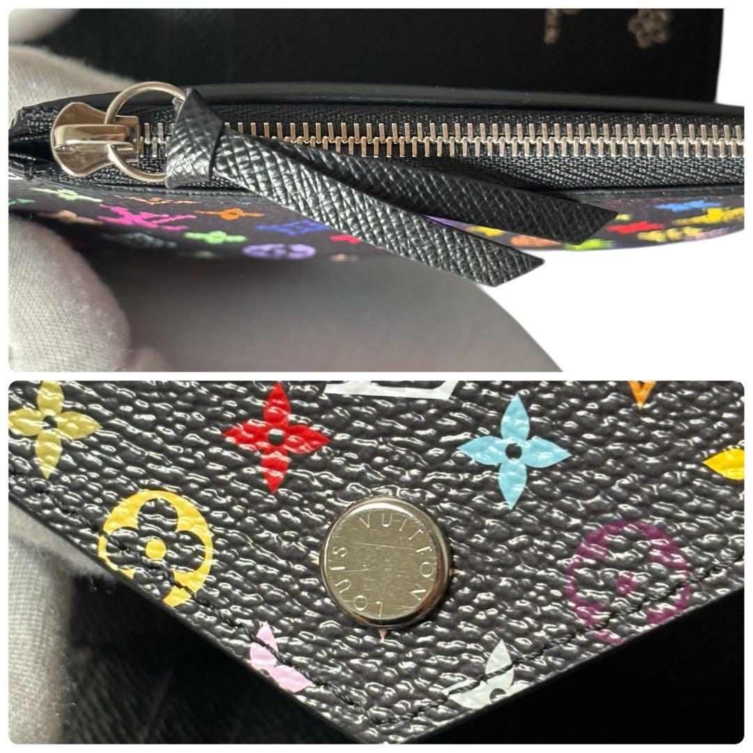 ルイヴィトン LV×TM 村上隆 ヴィクトリーヌ マルチカラー 3つ折り財布