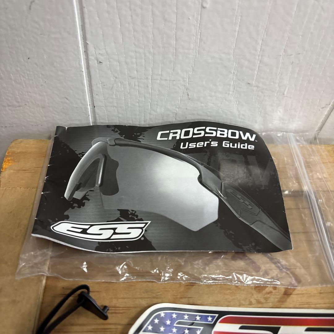 極美品　米軍　実物　ESS CROSSBOW ブラック　クリアレンズ　セット