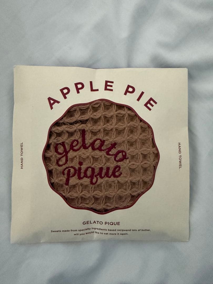 GELATO PIQUE ロゴ刺繍 ルームウェア上のみ　ビスケットハンドタオル付