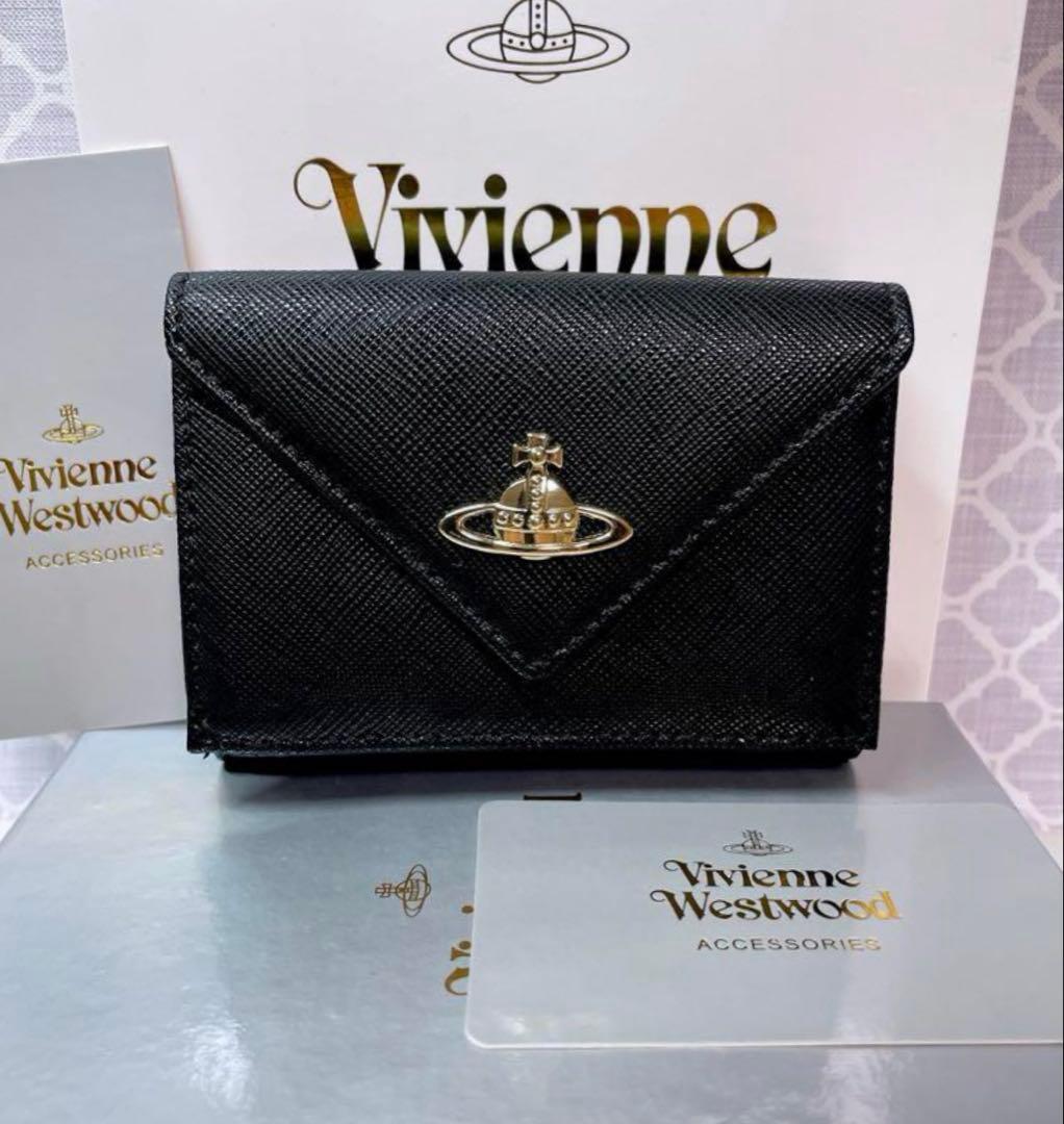 【最新♡ショッパー付】Vivienne Westwood 3つ折り財布 黒