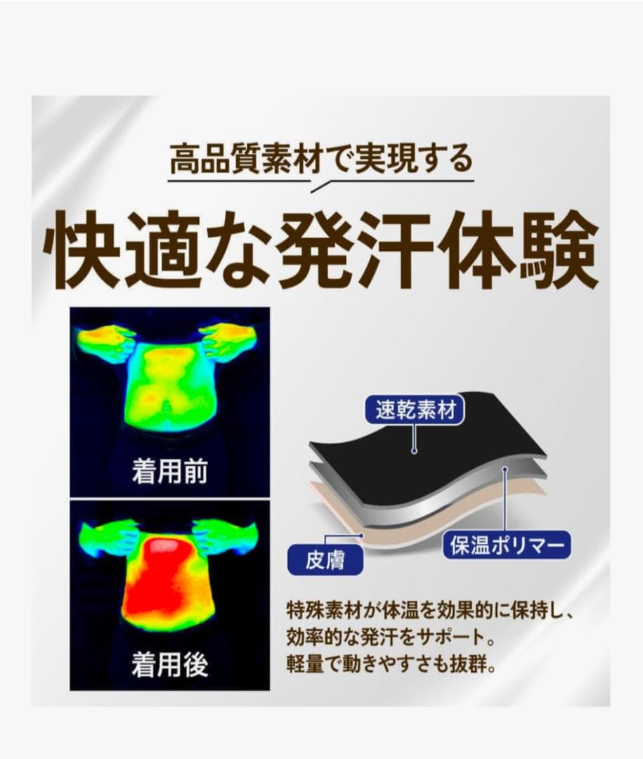 【値下げしました】HEATTRAP サウナスーツ JP XL　3枚セット