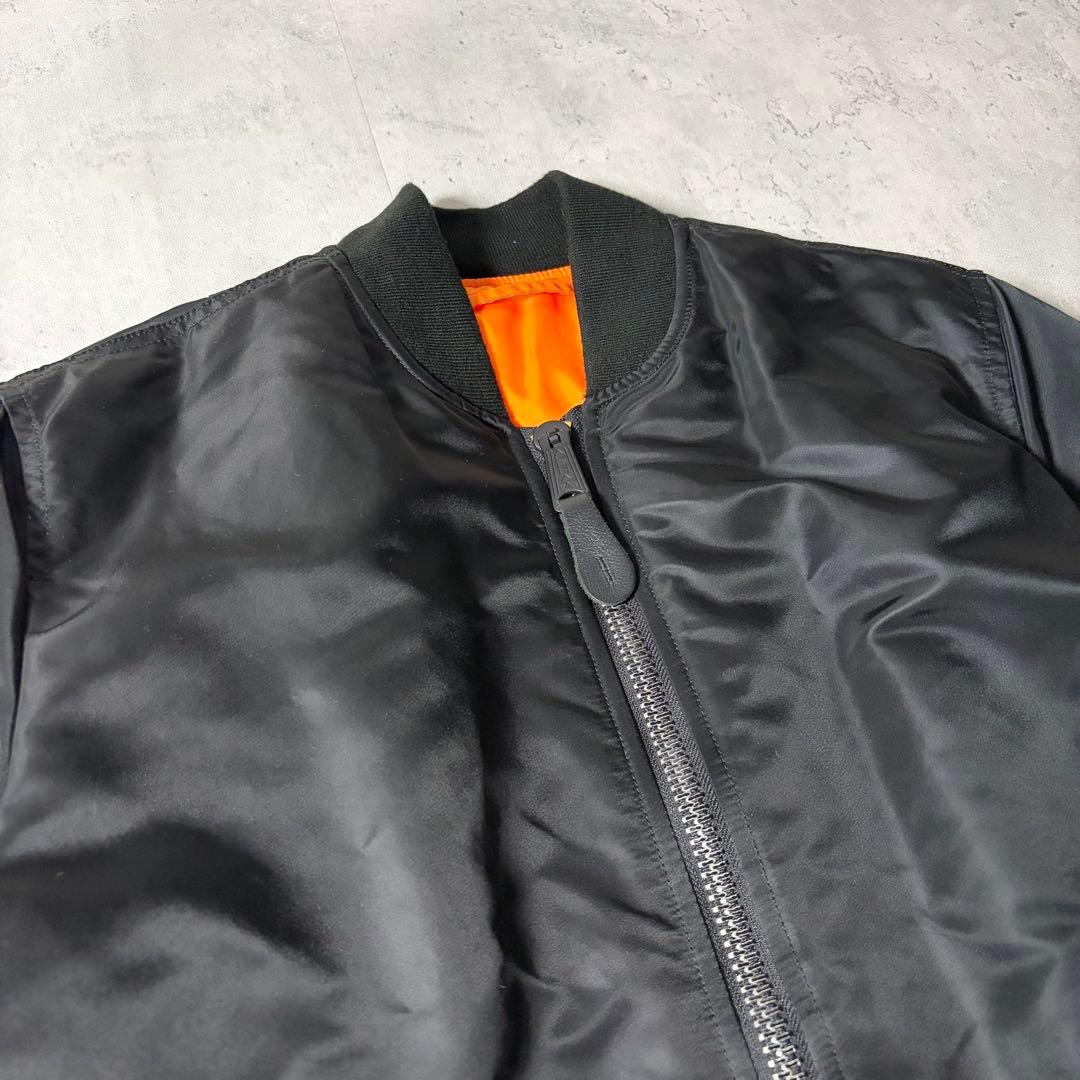 【美品】ALPHA アルファ MA-1 フライトジャケット 黒 y2k 短丈