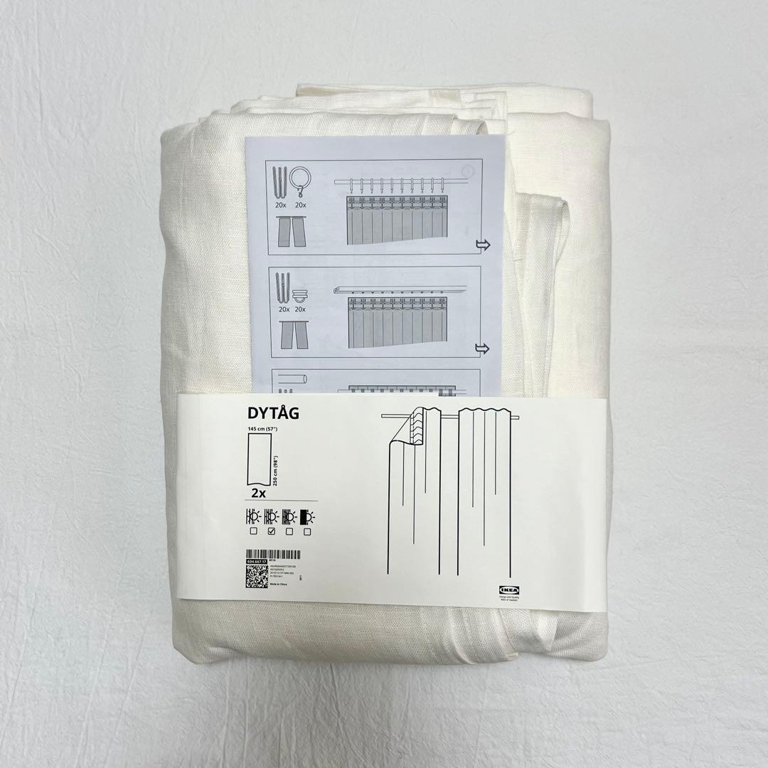 IKEA DYTAG ディトーグ 遮像・採光カーテン 1組 ホワイト カーテン