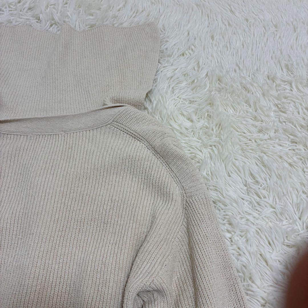 Plage　カーディガン　絹90%　セーラーカラー　23AW　アイボリー