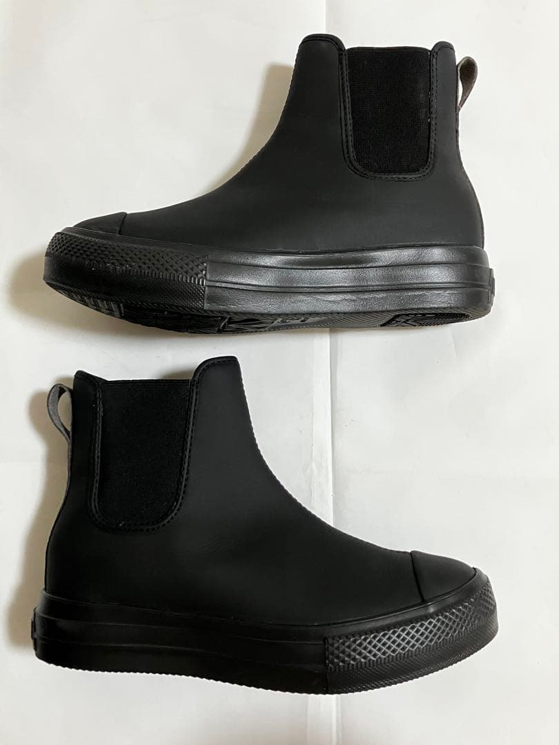 美品♡コンバースレインシューズ♡23cm♡ブラックモノクローム♡converse