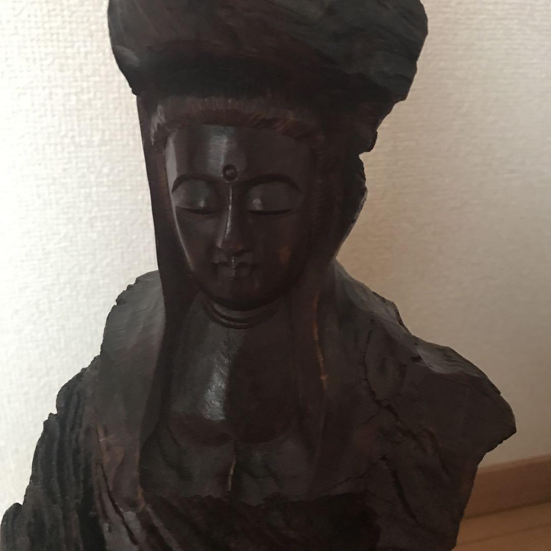 木彫　仏像　一本掘り　天然木　美術品　年代物