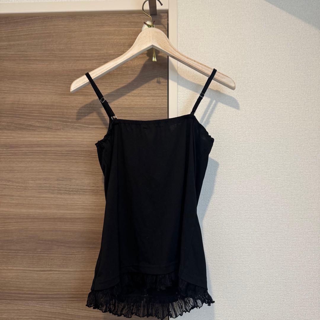 【希少】00s 美品 axes femme ビッグ リボン キャミソール 黒 M