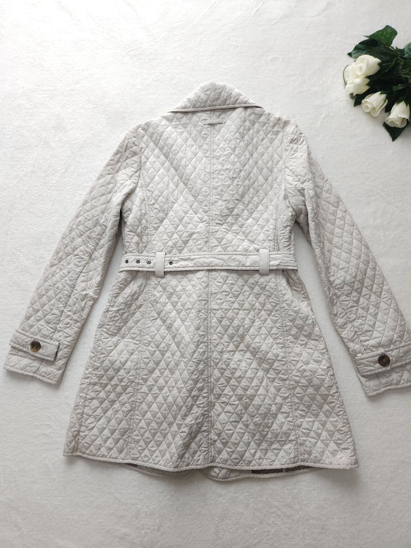 【美品 未使用】MaxMara 高級コート キルティング ベルテッド