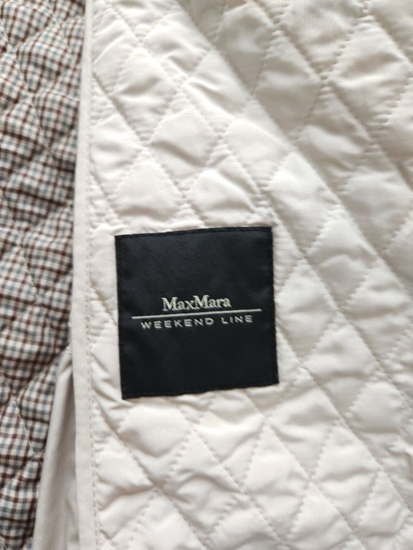 【美品 未使用】MaxMara 高級コート キルティング ベルテッド