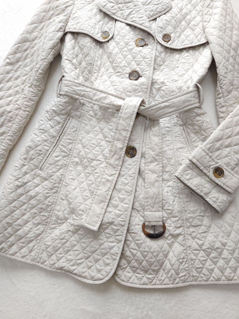 【美品 未使用】MaxMara 高級コート キルティング ベルテッド