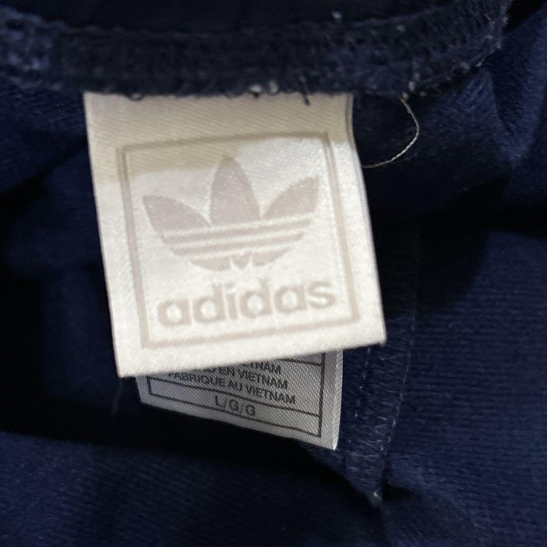 archive y2k adidas トラックパンツ　フレア　ネイビー　L