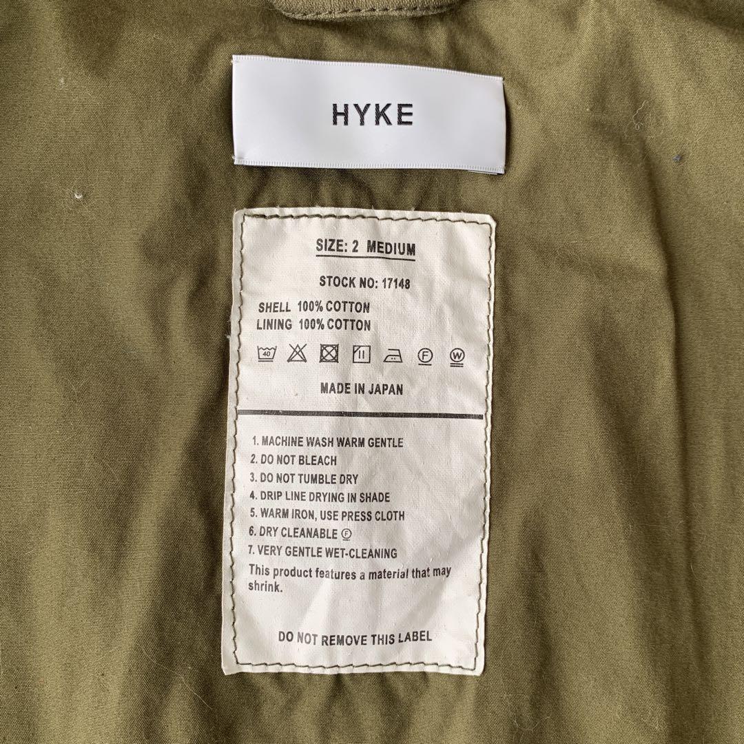 人気 HYKE ハイク スリーブレス フィールド ジャケット ベスト ミリタリー