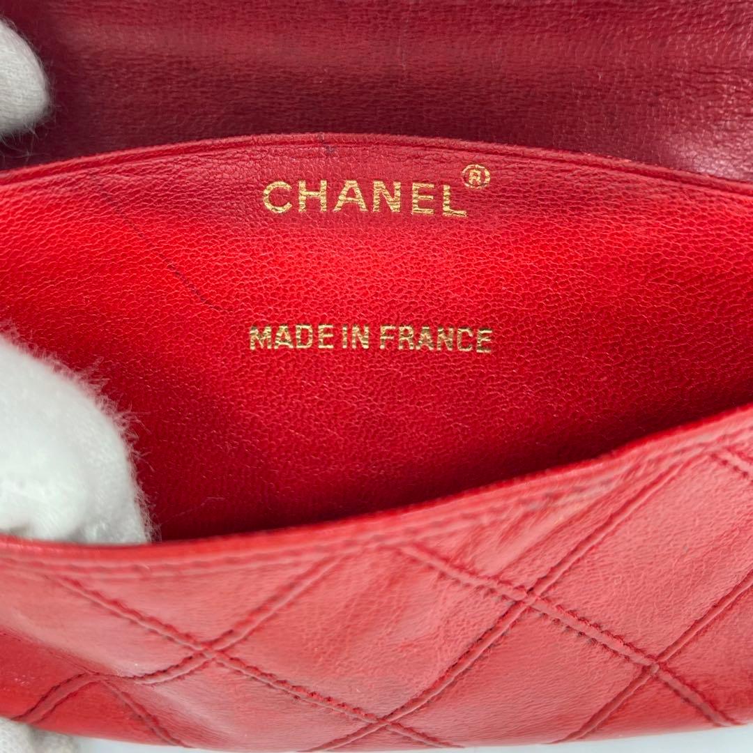 CHANEL 名刺入れ カードケース ビコローレ ギャランティカード付き レッド