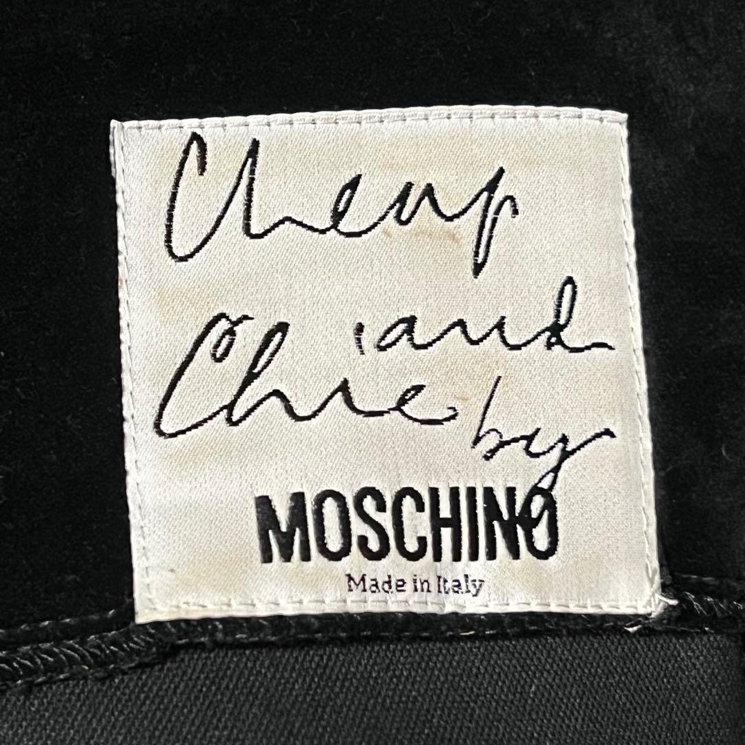 ヴィンテージMOSCHINO ベルベットワンピース　サイズXL ブラック