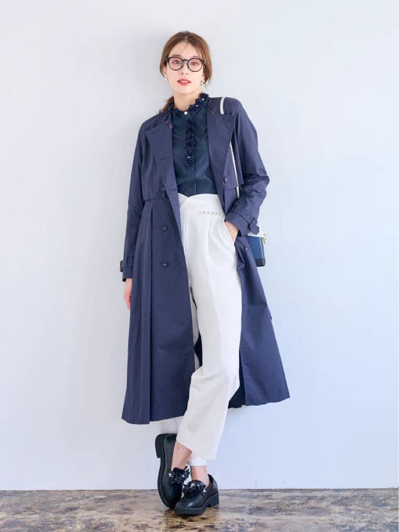 最終価格❤️新品タグ付き　チェスティ　ビジュー　2WAY トレンチコート　美人百花