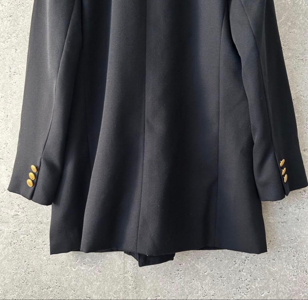 Aquascutum ダブル テーラードジャケット 紺ブレ 金ボタン