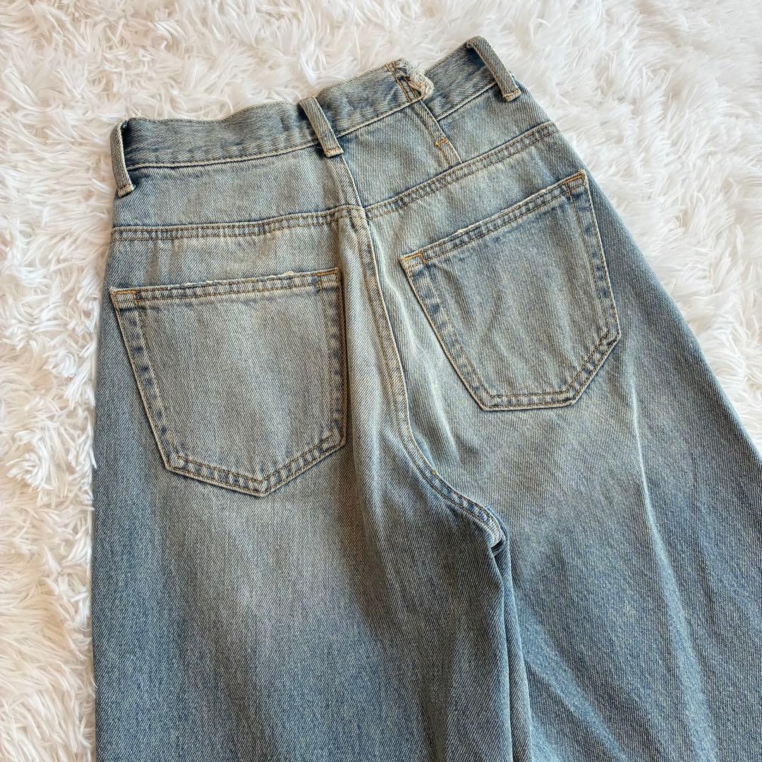 人気完売デニム✨️CROSS WAIST WIDE STRAIGHT 0 マウジー