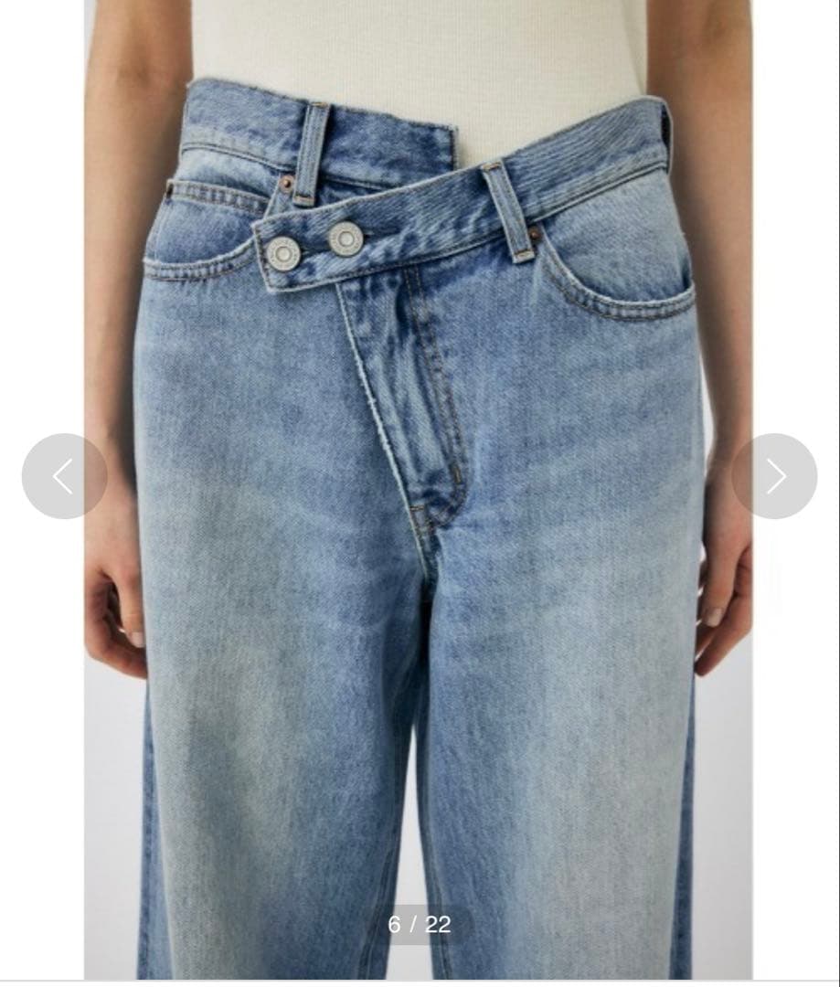 人気完売デニム✨️CROSS WAIST WIDE STRAIGHT 0 マウジー