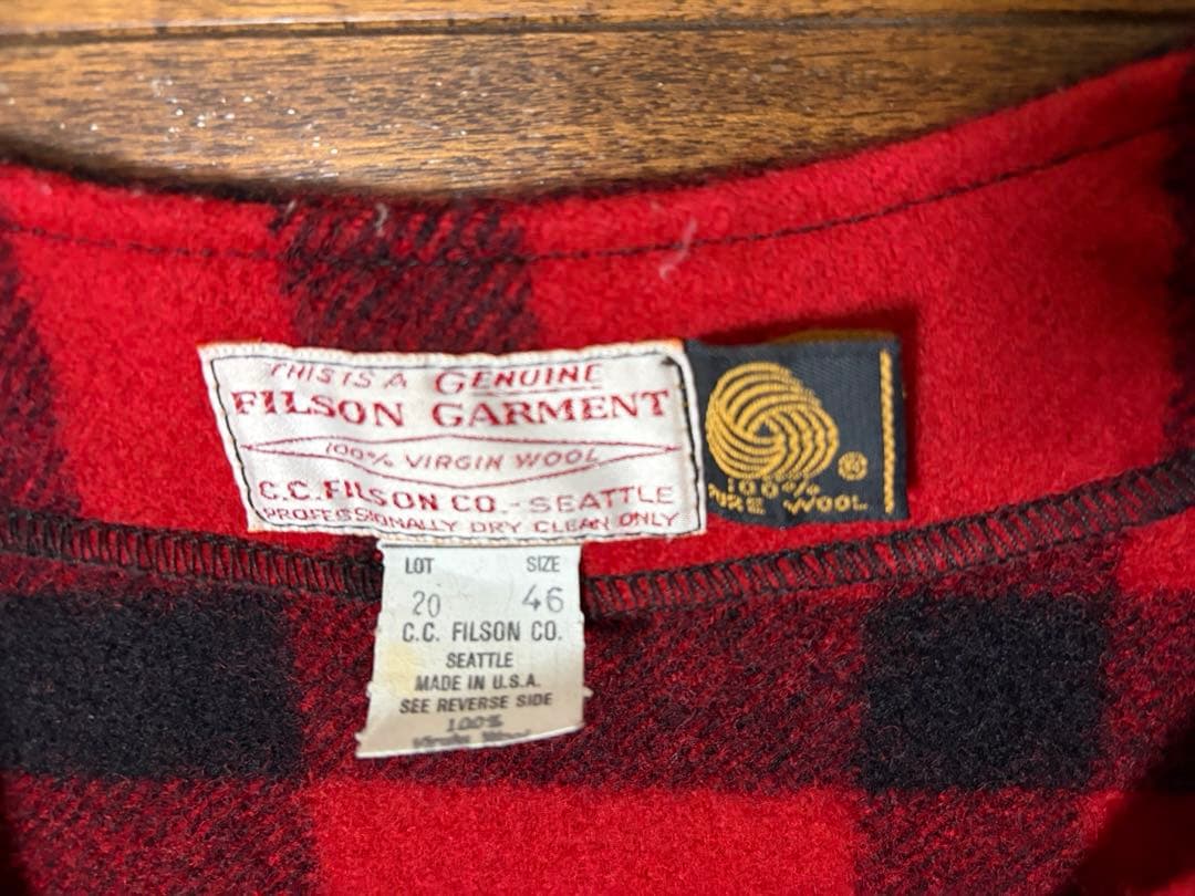 FILSONフィルソンMACKINAW WOOL VEST 46 XL