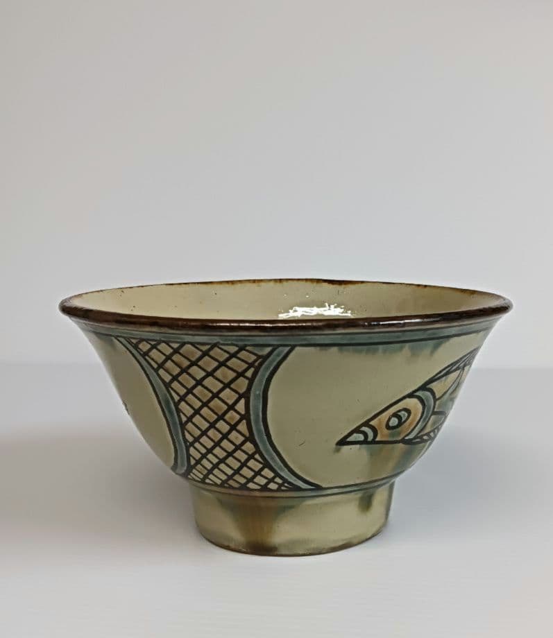 ア*キ様 壺屋陶器　やちむん　陶芸作家【金城敏男作】魚紋　マカイ　2点セット