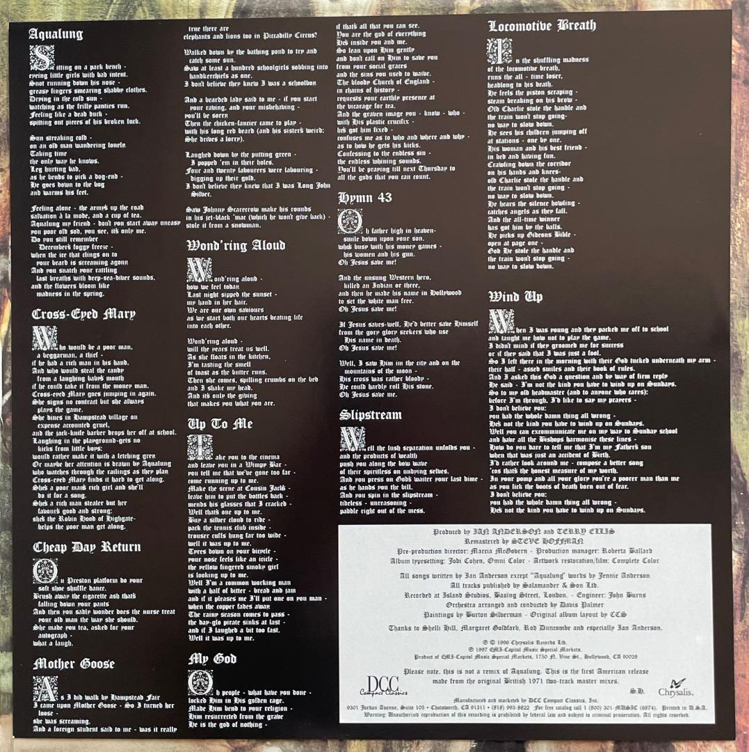 ジェスロ・タル『Aqualung』180g レコード DCC（LPZ-2030）