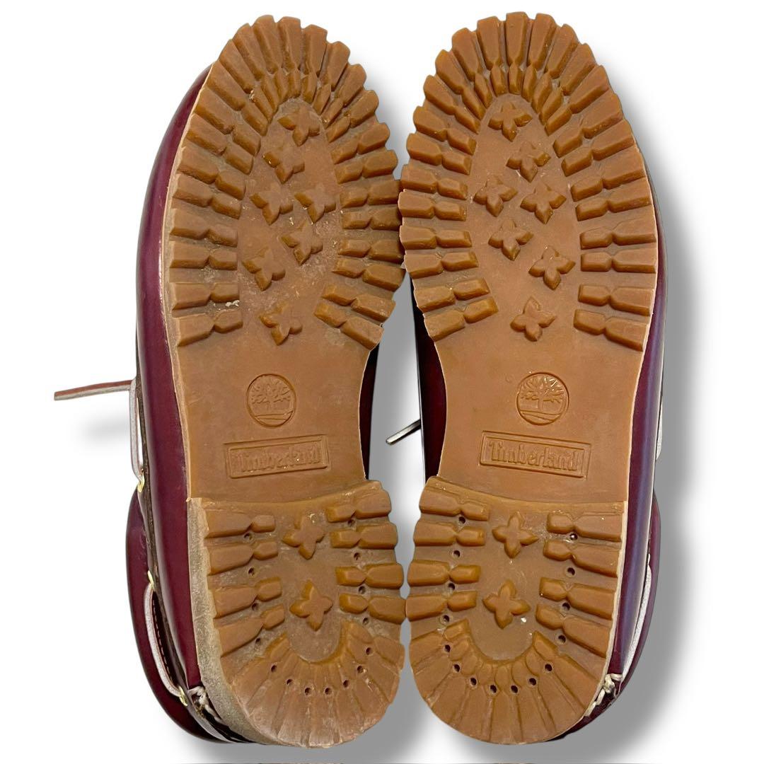 Timberland デッキシューズ バーガンディ レザー 本革 3eye