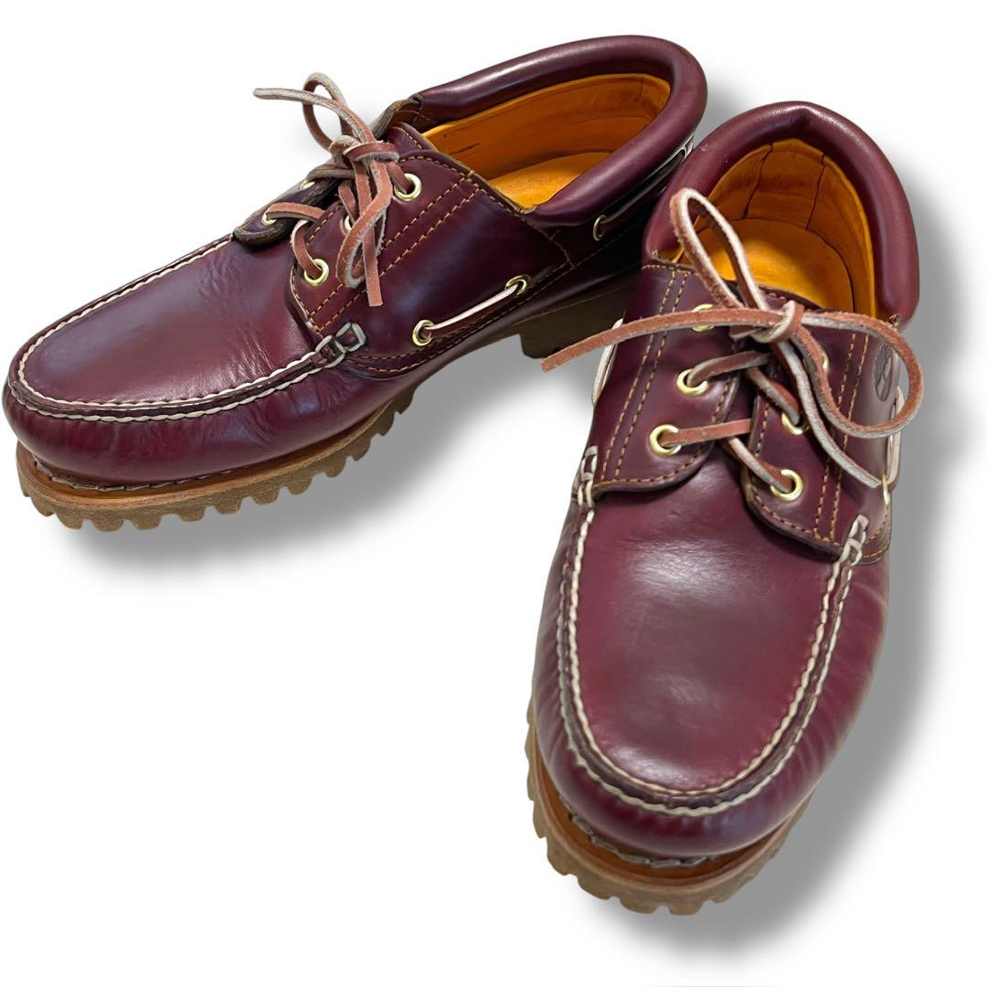 Timberland デッキシューズ バーガンディ レザー 本革 3eye