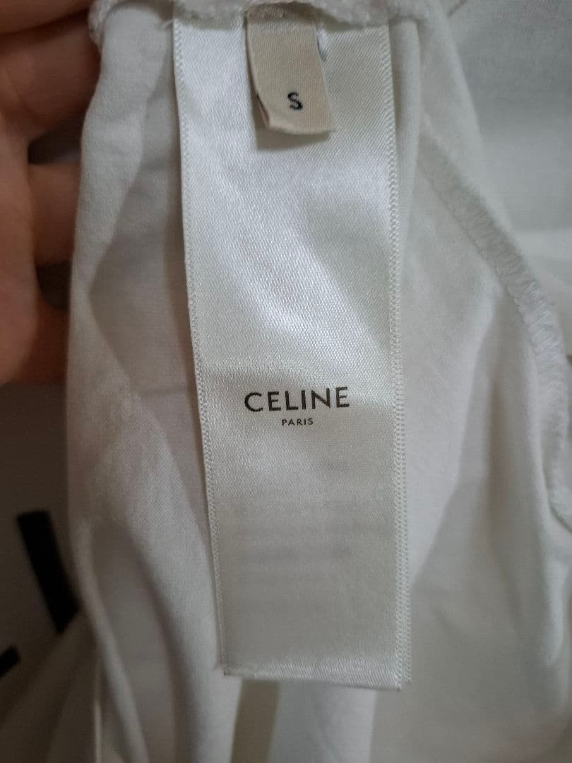 CELINE セリーヌ ロゴTシャツ　ホワイト　Sサイズ