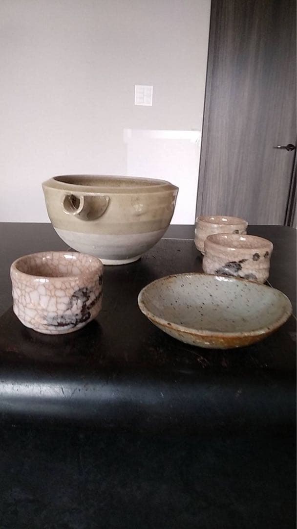 瀬戸片口 酒器 古民具 雑器 黄瀬戸　唐津　アンティーク　煎茶器　茶碗　志野
