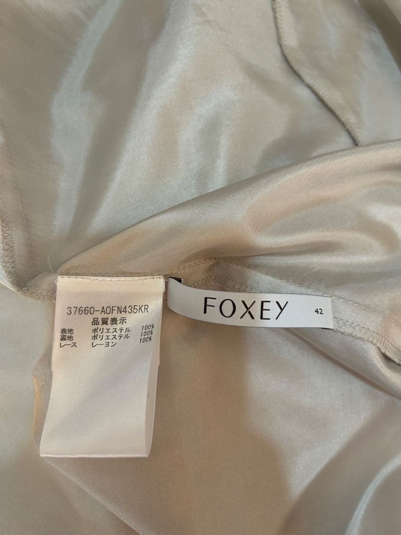【美品】FOXEYプリーツワンピース　ノースリーブ