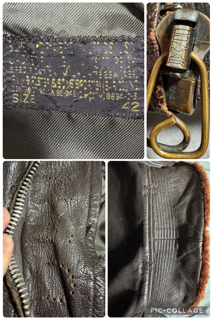稀少 US.NAVY 60s G-1 ゴートスキン 7283A ムートン襟 42