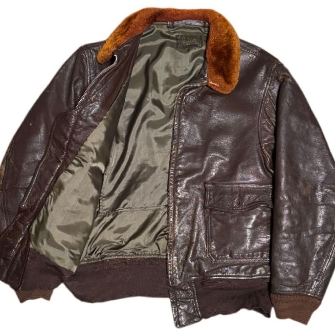 稀少 US.NAVY 60s G-1 ゴートスキン 7283A ムートン襟 42