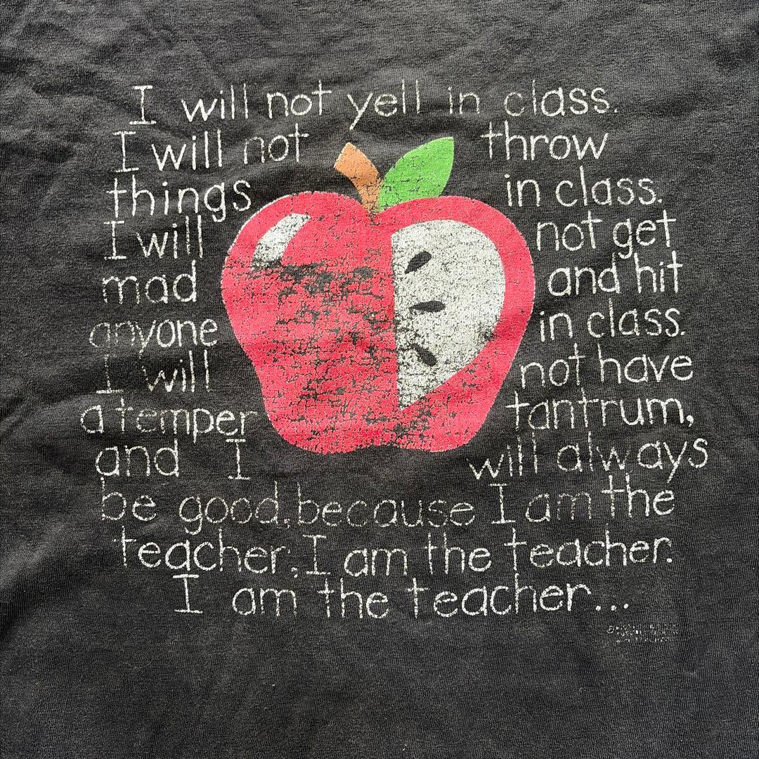 90s グラフィックT アップル シングルステッチ　鬼フェード　Apple
