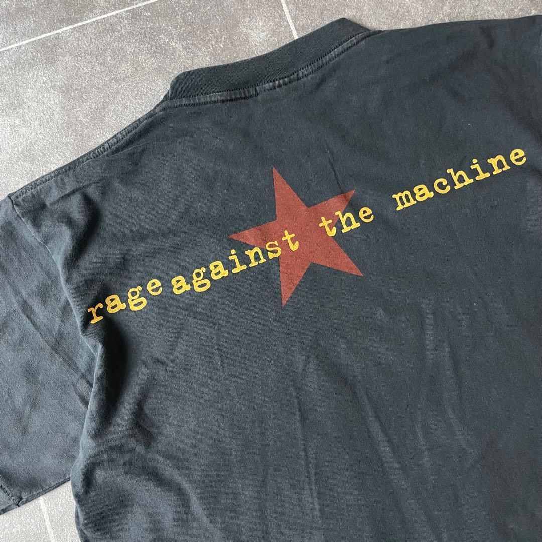 レイジアゲインストザマシーン フェードTシャツ ブラック L 車 炎