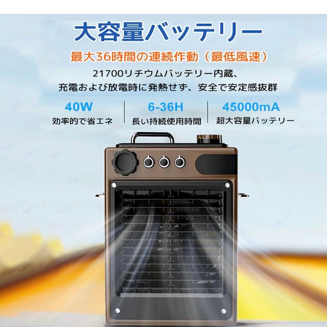 新品　SunHour 冷風機 屋外冷風扇 節電対策・充電式・45000mAh
