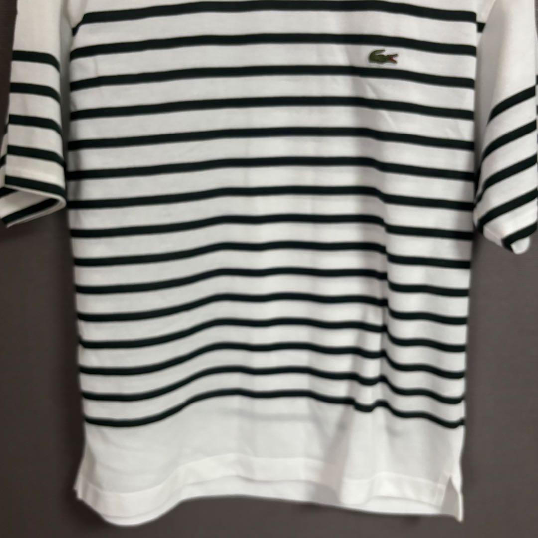 Lacoste BEAMS GOLF 別注 ボーダー モックネックシャツ　 M