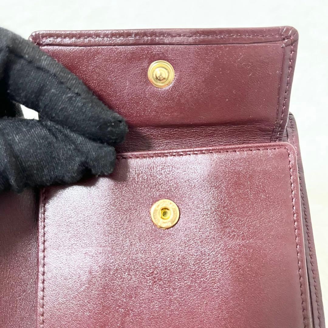 Cartier カルティエ マストライン 二つ折り財布 ボルドー 美品
