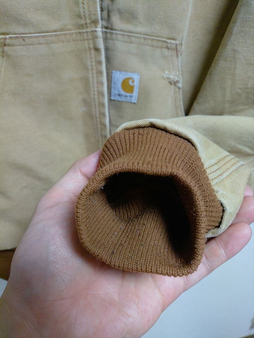 carhartt アクティブジャケット　USA製　j131 フェード　襤褸