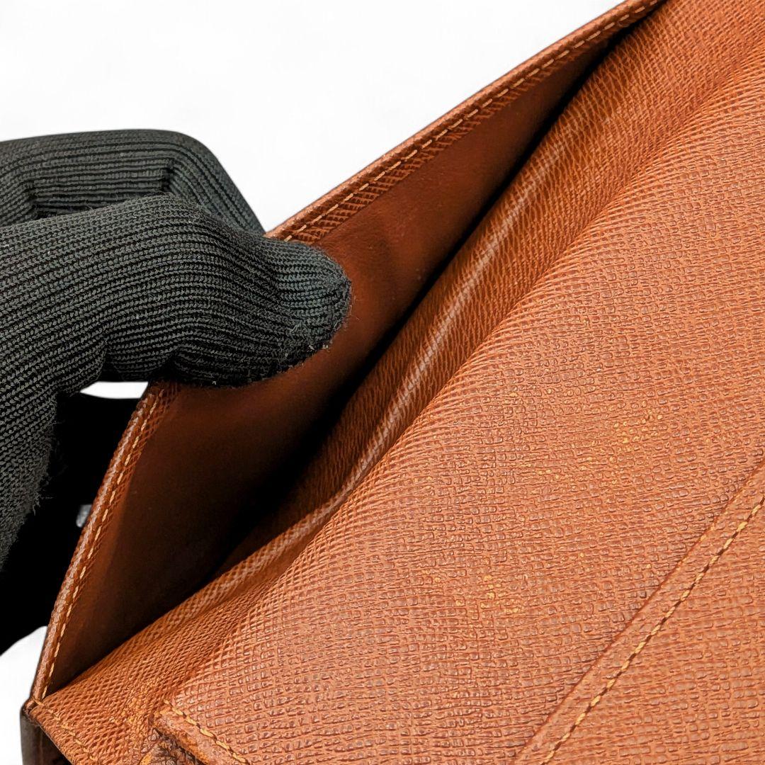 美品 ルイヴィトン モノグラム ポルトトレゾール エテュイ パピエ 三つ折り財布