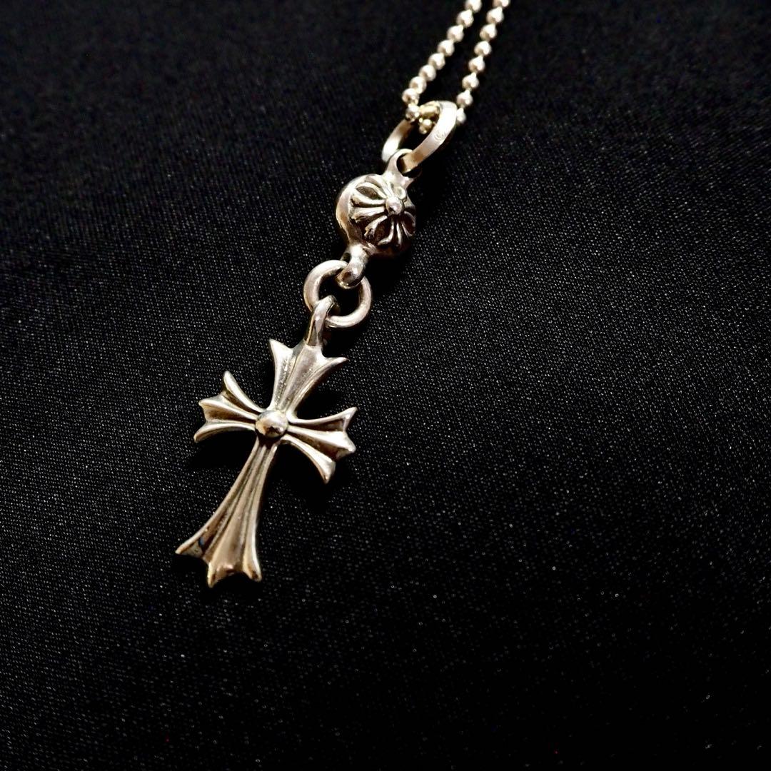 【本物】【正規品】クロムハーツ　1ボールタイニーCHクロスチャーム チェーン付き
