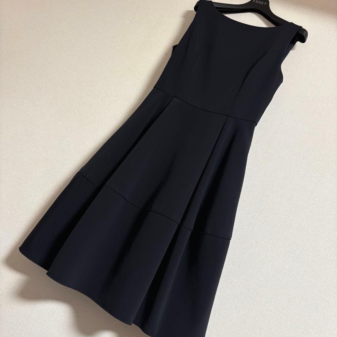 フォクシー　FOXEYNY ドレス　バロン　ワンピース　38 ネイビー