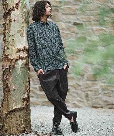 CAMBIO コーデュロイ バルーン テーパード パンツ Lサイズ カンビオ