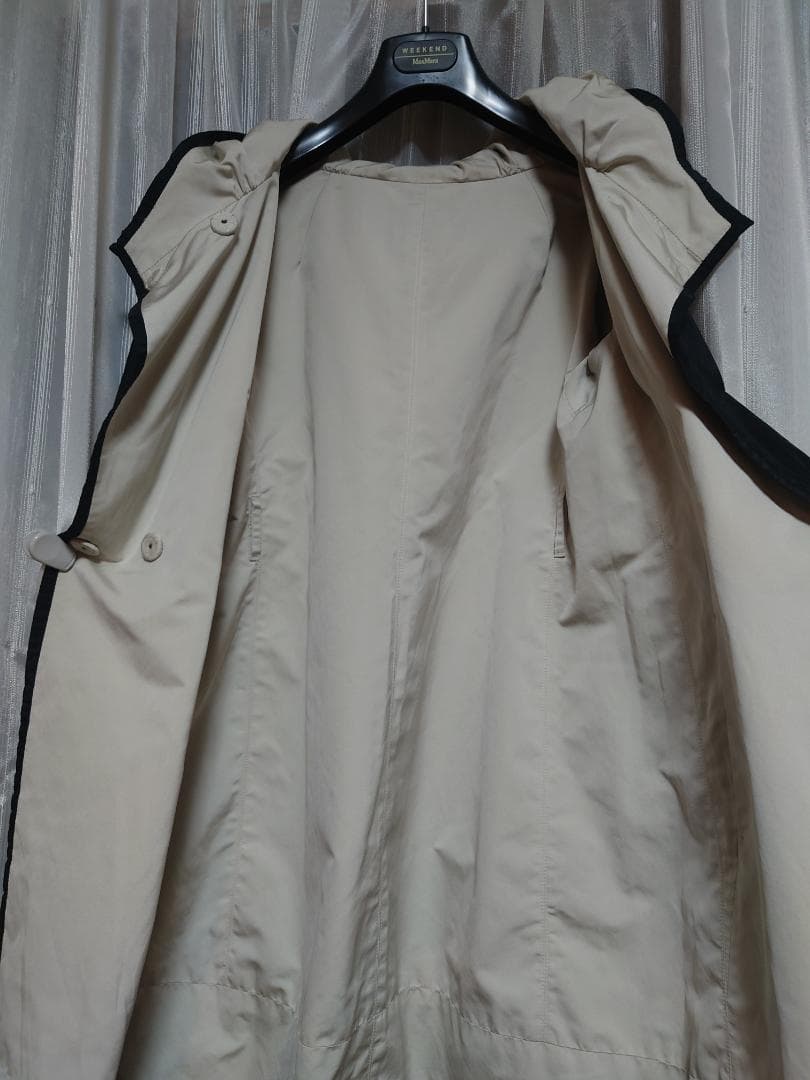 再値下げ極美品☆S'MAXMARAリバーシブルタフタコート☆コットン４５%黒４０