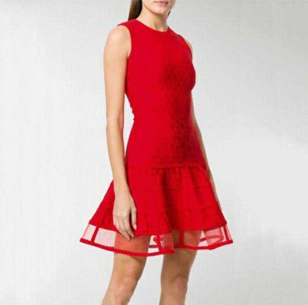 AlexanderMcQueen ニット ワンピース ドレス レッド