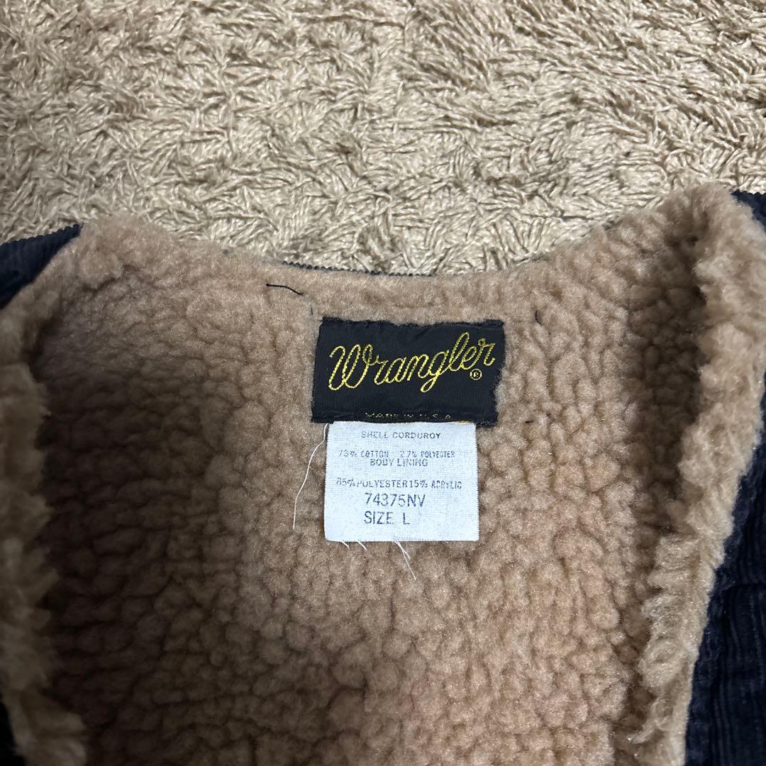 80s USA製 Wrangler コーデュロイボアベスト