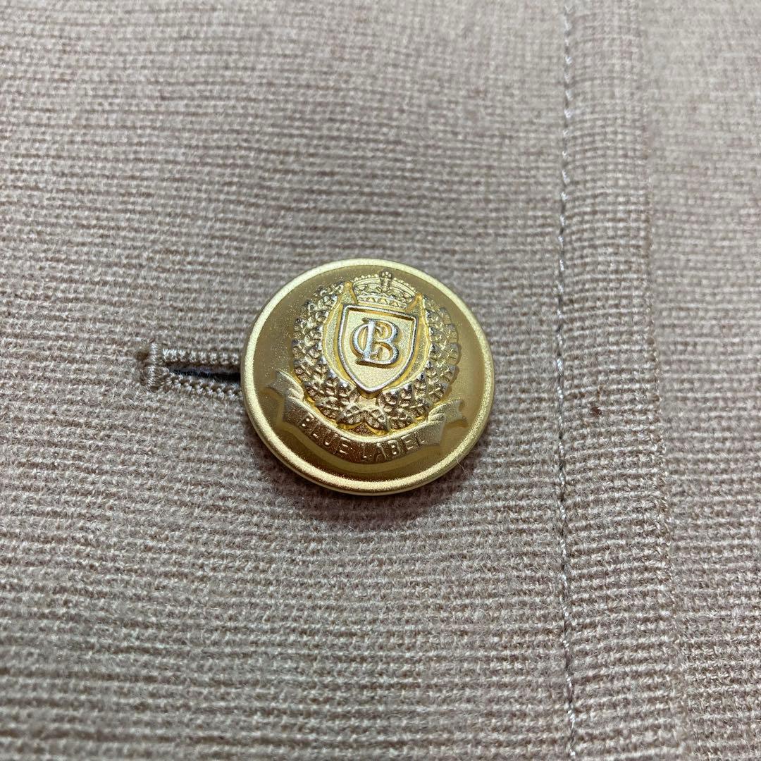 ブルーレーベルクレストブリッジ　テーラードジャケット　金ボタン　ウール　ベージュ